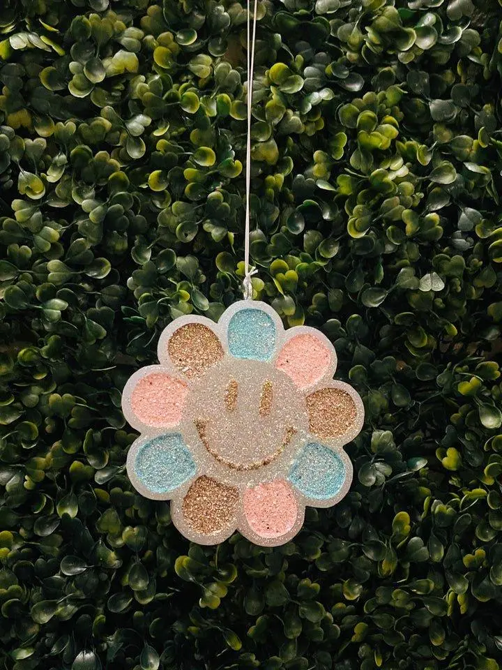 Flower Smiley Car Freshie- Scent Juicy Watermelon