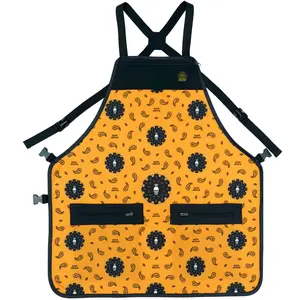 Bandana Barber Apron - Salon Apron - Orange