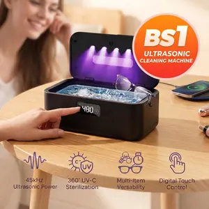 Professional Ultrasonic Cleaner: 360° Deep Cleaning for Jewelry, Glasses, Dentures & Coins. Compact Sonic Jewelry Cleaner for Rings, Silver & Gold - High Frequency Cleaning Technology. #SummerVibes