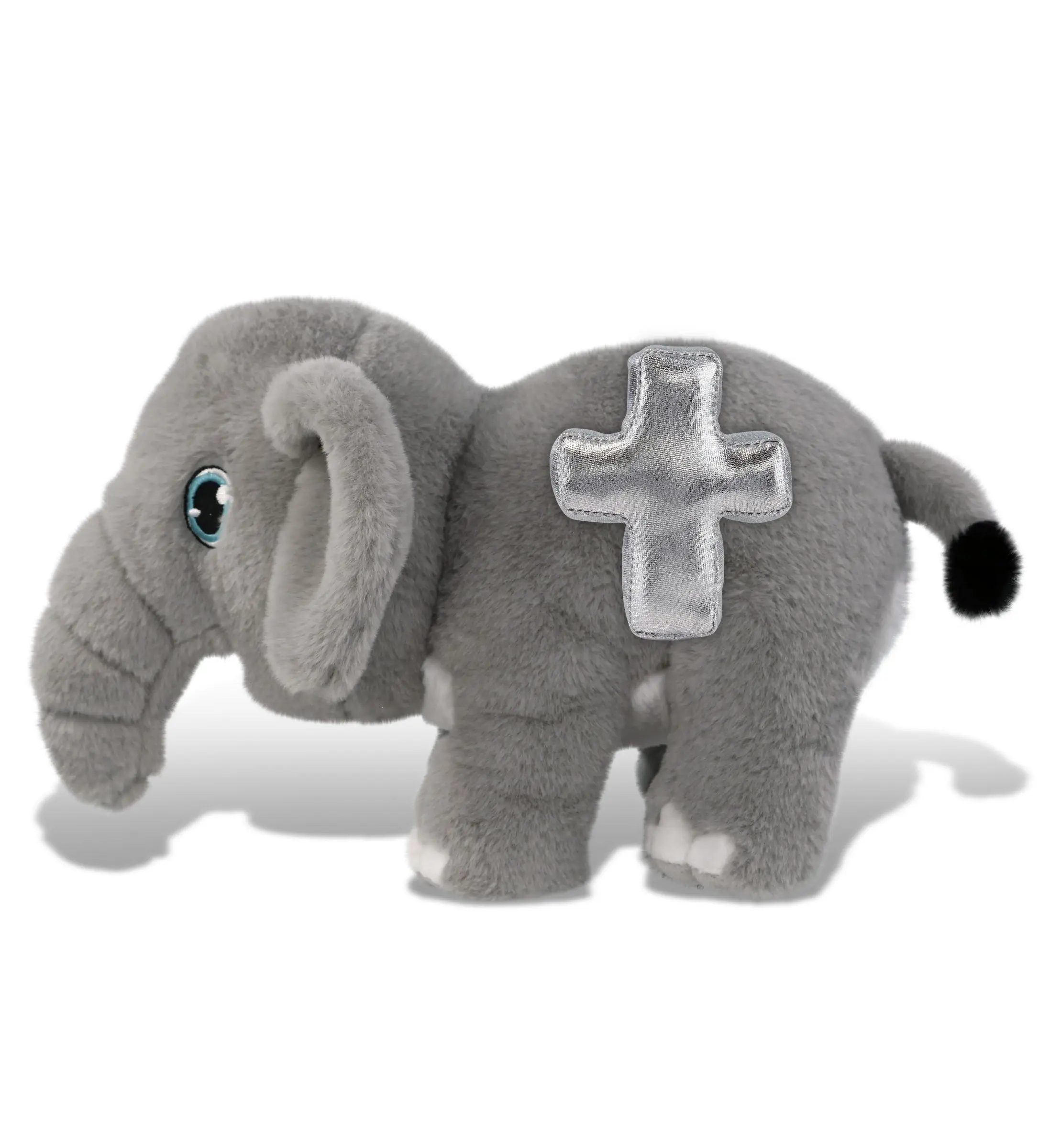 ECO FRIENDLY SUPER-SOFT PLUSH - ELEPHANT 14" With Cross Plush