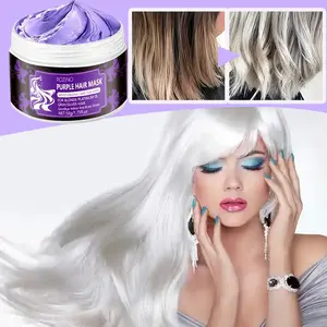 50g Purple Hair Mask, Specially for Moisturizing Care of Blonde, Platinum & Gray/Silver Hair, Removes Yellow and Brass Tones, Nourishes and Protects Color