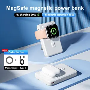 The best gift 10000mAh Portable Charger 20W Fast Charging Power Bank - Built-in AC Plug/USB-C Cable & 3-in-1 Built-in Cables for iPhone 16. 15.../Samsung/iPad (Slim Design, Travel Outdoor Essentials) Adjustable Earbuds