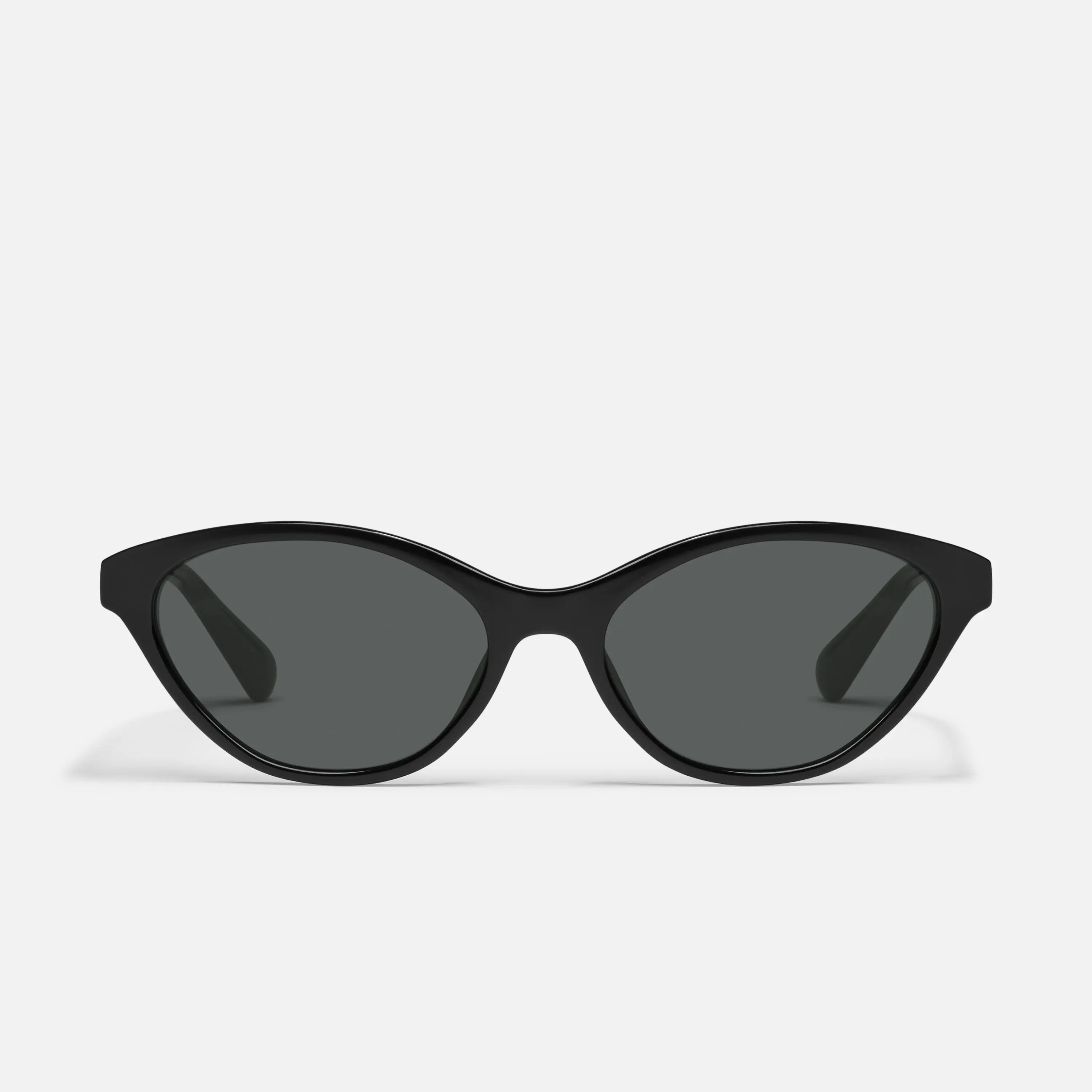 QUAY - TALK NICE Tortoiseshell Sunglasses Vintage Polarized Cat Eye Frame with Universal Nose Pads Trendy Vintage Rimless Sunglasses