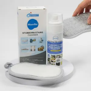 Moonflor No-Rinse Sneaker Cleaner Spray Plant-Powered Stain Remover with Cloth for Easy Application - Gentle on Skin, Non-Irritating, Fast & Effective