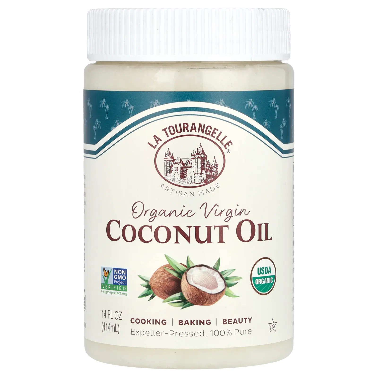 La Tourangelle Organic Virgin Coconut Oil, 14 fl oz (414 ml)
