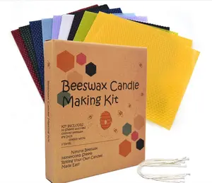 20x20cm Bee wax tablets handmade candle honeycomb sheet hand roll wax sheet DIY candle material smokeless