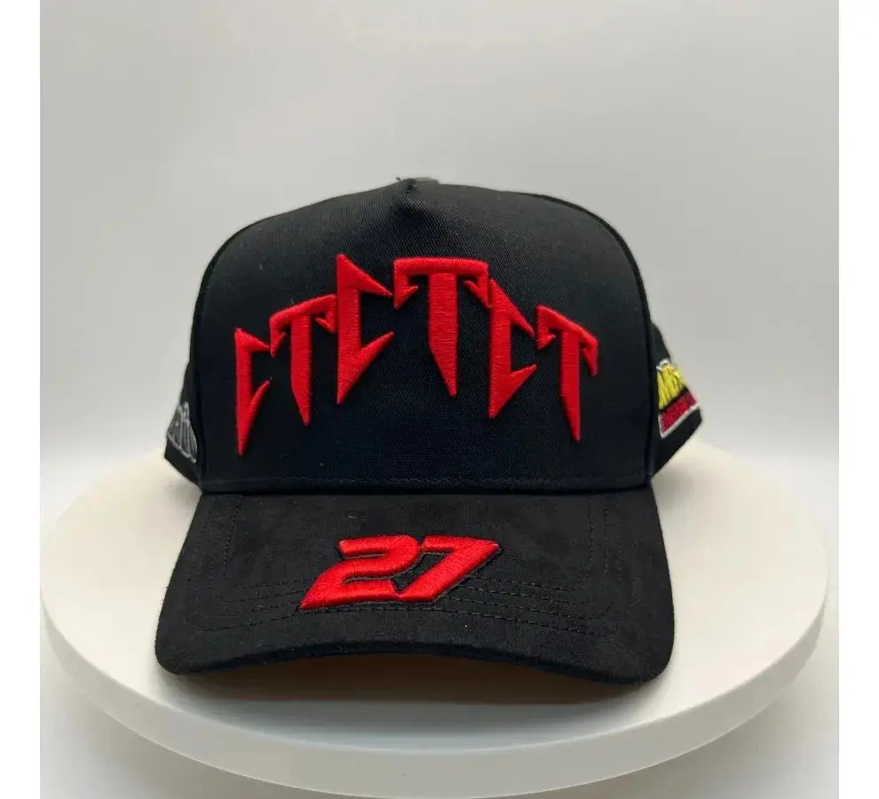 Gorra Barbas Corridos Tumbados Ctctct Rojo Negro Un Lisa
