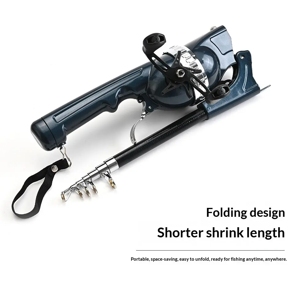 Portable Foldable Fishing Rod Set, Travel Rod, Ultra Short Carbon Fiber Spinning Reel Combo, Lightweight Hard Lure Pole, Sea Fishing Rod, Telescopic Spincast Rod, Fishing Equipment