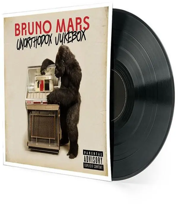 Bruno Mars - Unorthodox Jukebox Explicit LP Vinyl Record, Atlantic Album on Vinyl with 10 Songs, Full 10-Track Run