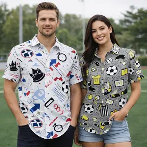 WC 2026 Soccer Shirt, Football Fan Button Up Shirt, All Over Print Soccer POLO Style Shirt