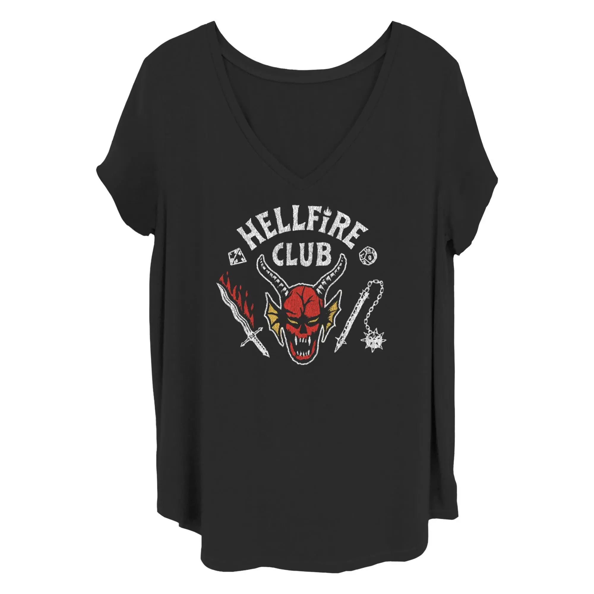 Women's Stranger Things Welcome to the Hellfire Club T-Shirt, Shortsleeve, Fit