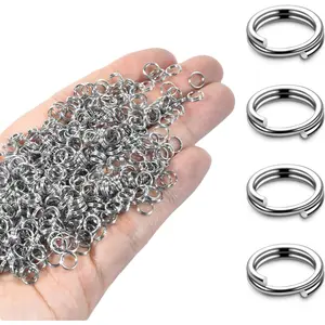 6mm 300 PCS Silver Tiny Split Ring for Jewelry Making, Double Loops Split Jump Rings Necklaces Bracelets Earrings Metal Mini Key Rings DIY Craft Hardware