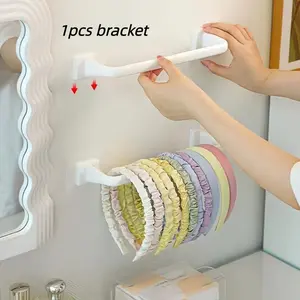 Hair Tie Storage Rack Organizer, Hair Band Holder Hook Display Stand, Bathroom Hair Clip Accessory Hanger, Hair Accessories Holder, Home Organization Tool, Bathroom Organizing Accessories, Wall Mount