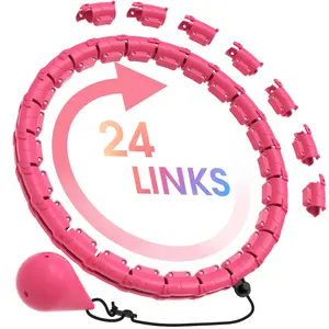 Adult hula hoop, 24-section detachable chain hula hoop, fitness equipment for women and beginners.- Hula Hoops
