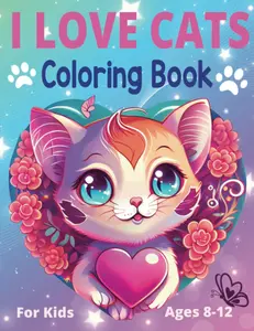 I Love Cats Coloring Book For Kids Ages 8-12: Cute Cats, Kittens and Caticorns For Girls Ages 8-12 Years Old!