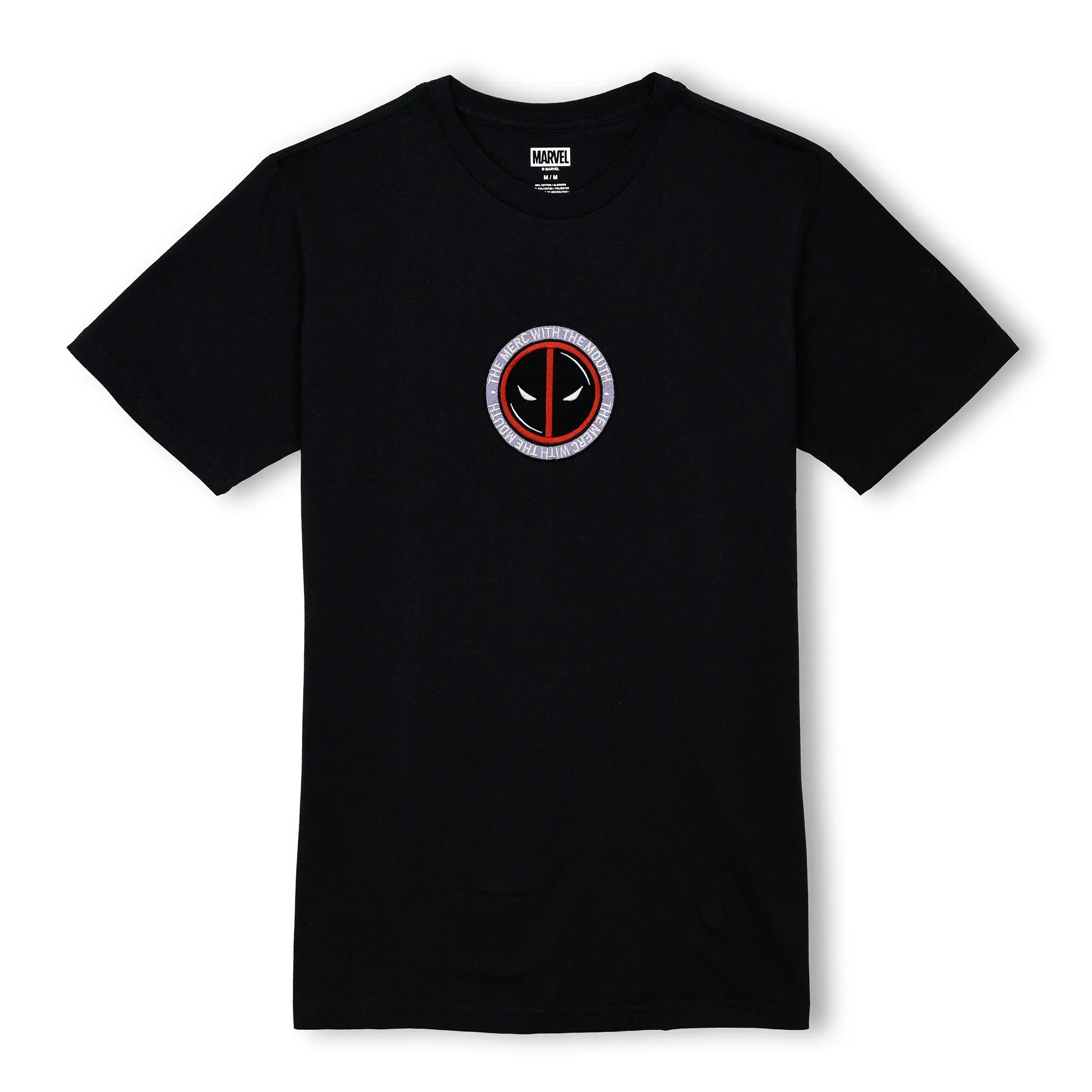 Mens Marvel: Deadpool Hello I'm the Merc with a Mouth Logo T Shirt
