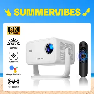 [US warehouse] Magcubic L018 Auto Focus Projector 650ANSI Google Assistant Android 14.0 8K Videosource Supported Native 1080P Wifi6 BT5.2 Built-in HiFi Speaker Allwinner H726 Fully Auto Keystone Correction Portable Movie Outdoor Airmouse Intelligent