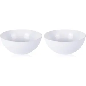 Floor Lamp Shade 2 Pack Torchiere Lamp Shades Replacement, 10 inch Diameter, 1.65 inch Fitter, Plastic Bowl White Lamp Shades for Floor Lamps Upright