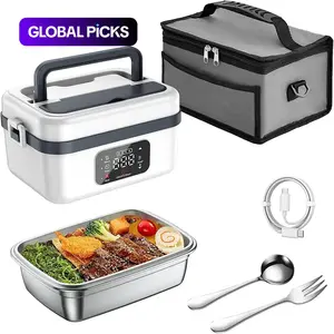 Portable Electric Lunch Box, USB-Rechargeable Heated Lunch Box, Food Heater for Home, Office, School and Picnic #GLOBAL PICKS