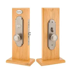 Emtek F13354350MDCRH Knob x Knob Entryset , F13 , Charleston Mortise , 2-1/2 Backset , Modern Disc Crystal Knob , RH