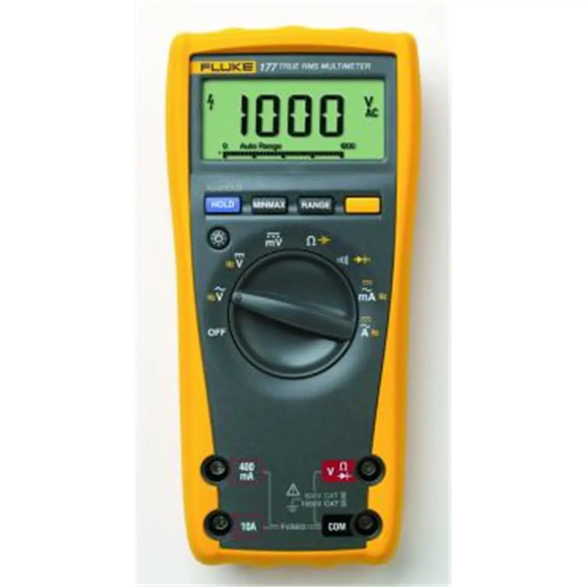 Fluke Digital TRMS Multimeter with 0.09% Basic Accuracy, 1000V/600V Range, Backlight, Analog Bargraph, Easy Battery Exchange, Display Hold & Auto Hold, Frequency & Capacitance Measurements, Manual & Automatic Range, Includes Batteries, Digital Display, Sm