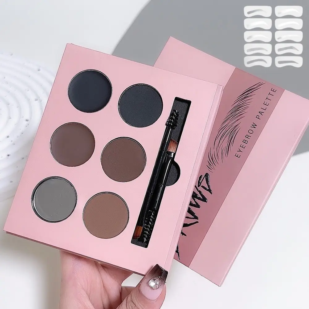 Eyebrow Powder Palette, Multifunctional Eyebrow Gel & Wax Combo Makeup Set with Brush, Long-Lasting Durable Waterproof, Y2K Brow Makeup Kit Gift