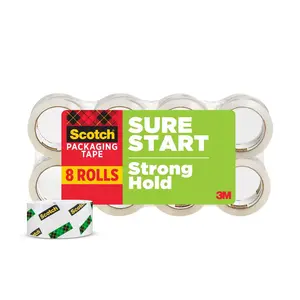 Scotch Packing Tape, 1.88" x 54.6 yds, Clear, 8/Pack..