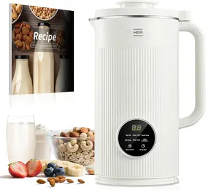 FOHERE 35oz 6 in 1 Nut Milk Maker Machine, 1000ml 800W Automatic Soy Milk Maker for Plant-Based Milk, Almond, Oat, Juice, With 12H Timer/Self-Cleaning/Keep Warm/Boil Water, Cream