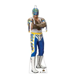 212 MAIN Life-Size Rey Mysterio WWE Cardboard Cutout - 66x19 in., Advanced Graphics, Decoration Items, Easy-Setup Home Decor Accessory, Party Photo Prop