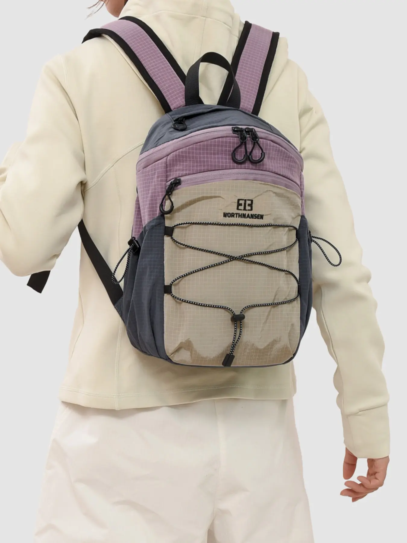 1pc Women's backpack with contrasting colors, large capacity backpack with zipper closure, College school backpack, suitable for college students, campus commuting, outdoor hiking, durable backpack, Colorblock backpack