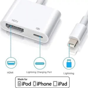 8 Pin Data to HDMI Adapter Cable Digital AV TV For iPhone 7/8 Plus iPad 1080P CN