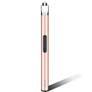 1PCS windproof USB rechargeable metal arc lighter , suitable for candles, gas stoves, outdoor kitchens, barbecues, camping - 170mAh battery, home gadgets, ideal for Valentine's Day and New Year's gifts