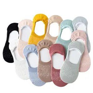 4/5/10/15 Pairs of Durable and Easy To Wash Mixed Color Lace Boat Socks, Essential for Home Cleaning, Suitable for Outdoor Daily Home Wear
