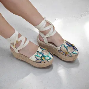 Wedge Espadrille Sandals - Antonella Handmade Summer Footwear