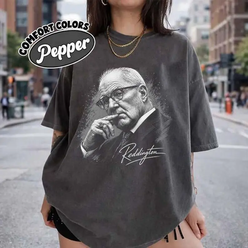 Kevin Reddington Signature Portrait T-Shirt, Vintage Crime Drama Graphic Tee, Comfort Colors Pepper Shirt, Retro TV Fan Gift for Men and Women