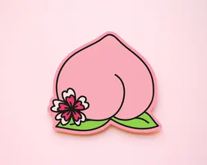 Peach Vinyl Sticker