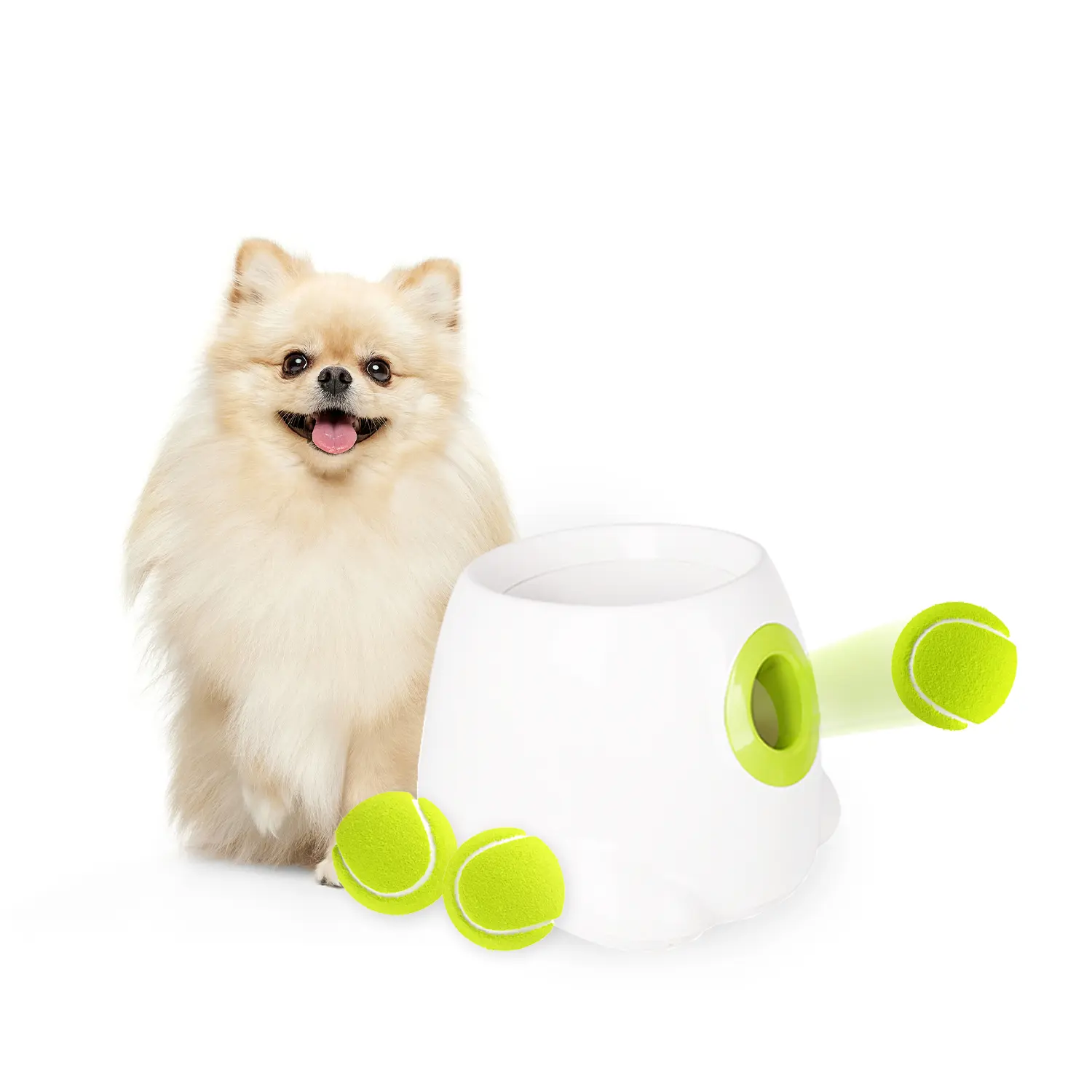 Allforpaws Mini Ball Launcher, Interactive Dog Toy with Interactive Training Ball for Pet Play