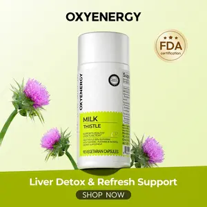 Oxyenergy Milk Thistle Liver Detox Support & Colon Cleanse, High Purity, Natural Supplement for Liver Health&Antioxidant Support,90Capsules Outdoorfun