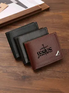 Men's Short Wallet PU Leather, Simple Multi-Card Design, Personalized Gift for Brothers Fathers Boyfriends, Anniversary Father's Day Christmas