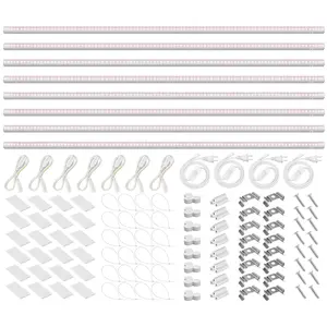 Barrina T5 Grow Lights, Full Spectrum, 4ft 160W (8 x 20W), Plug and Play, Pinkish White, 8 Packs