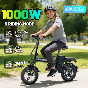 Folding Electric Bike for Teens & Youth | 14" Lightweight Mini E-Bike | 48V 1000W Motor | Up to 20MPH | UL 2849 Certified | Long Range | Removable Battery | Easy & Safe Riding | electric bicycle | folding e-bike