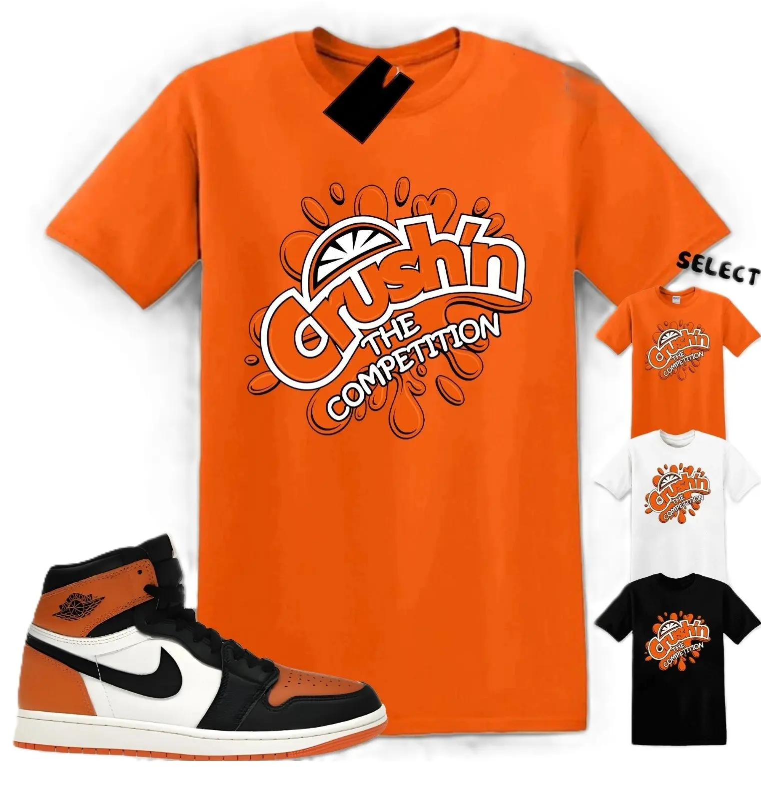 Outfit Wear with Jordan 1 Shattered Backboard, AJ 1 Shattered Backboard Shirt for Men, Orange Outfit, Fashion Clothes, Casual Everyday Wear
