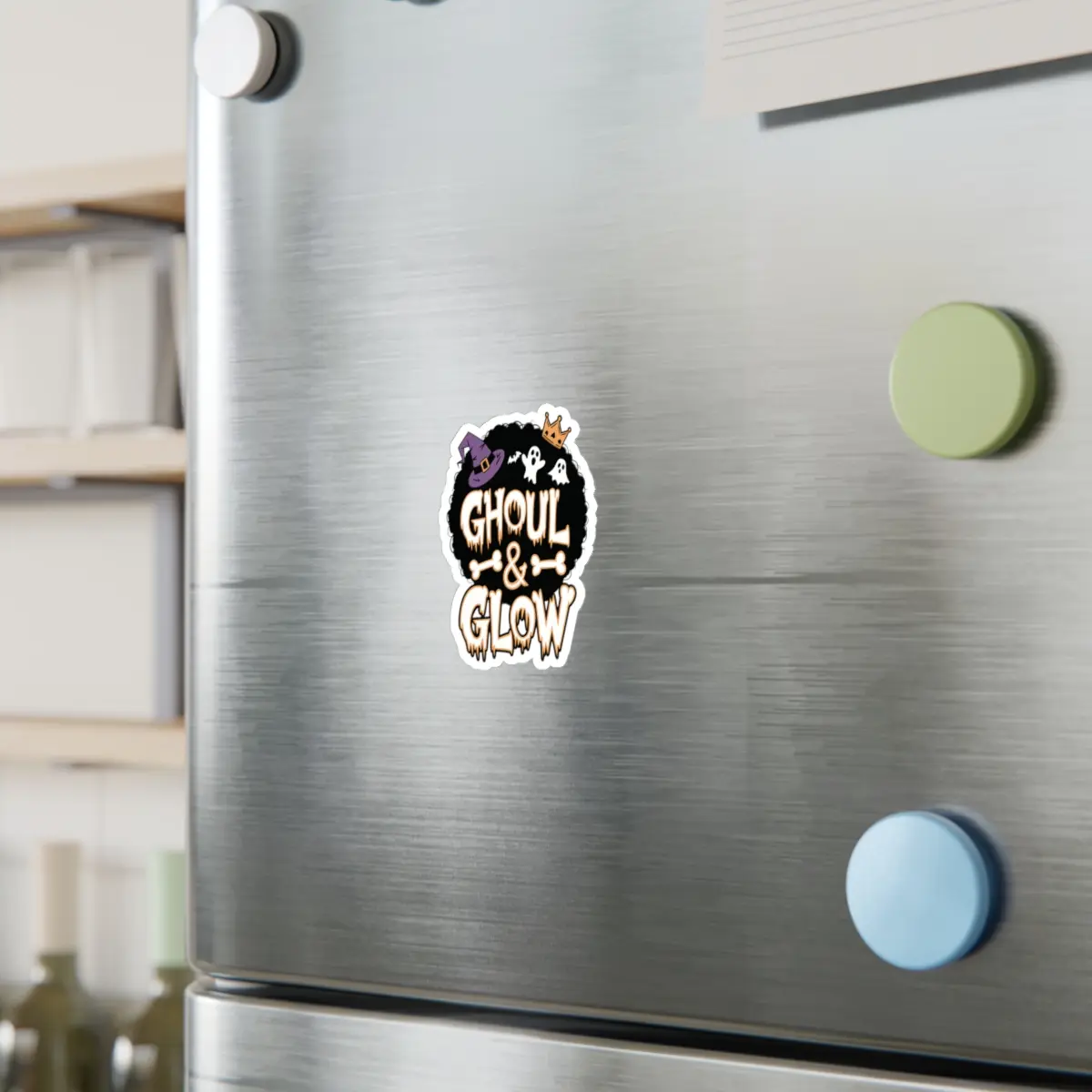 Ghoul & Glow sticker | Halloween season | gifts for black girls | melanin sticker Kiss-Cut Vinyl Decals Decor Decorative