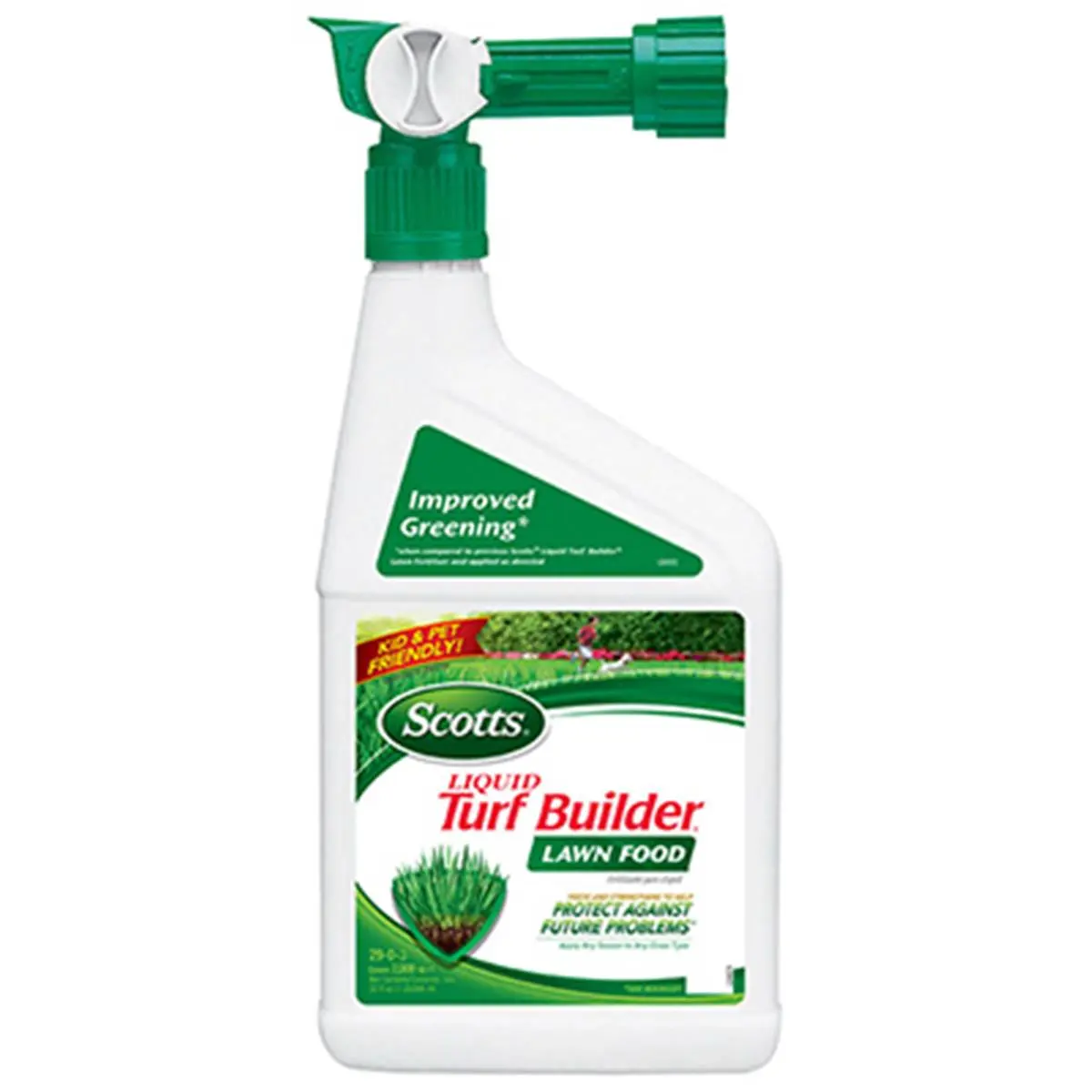 Scotts 5410410 Liquid Turf Builder Lawn Food - 32 oz Water-Soluble Soil Activator, Ready-to-Spray Liquid Lawn Fertilizer Soil Activators for Greening, 2,000 sq.ft. Coverage Convenient Solution