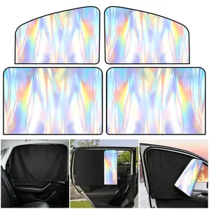 4 Pack Magnetic Car Window Shades, Privacy Curtain Sun Shade Cover, UV Light Blocking Breathable Car Curtain for Nap Camping Travel fathersdaygift