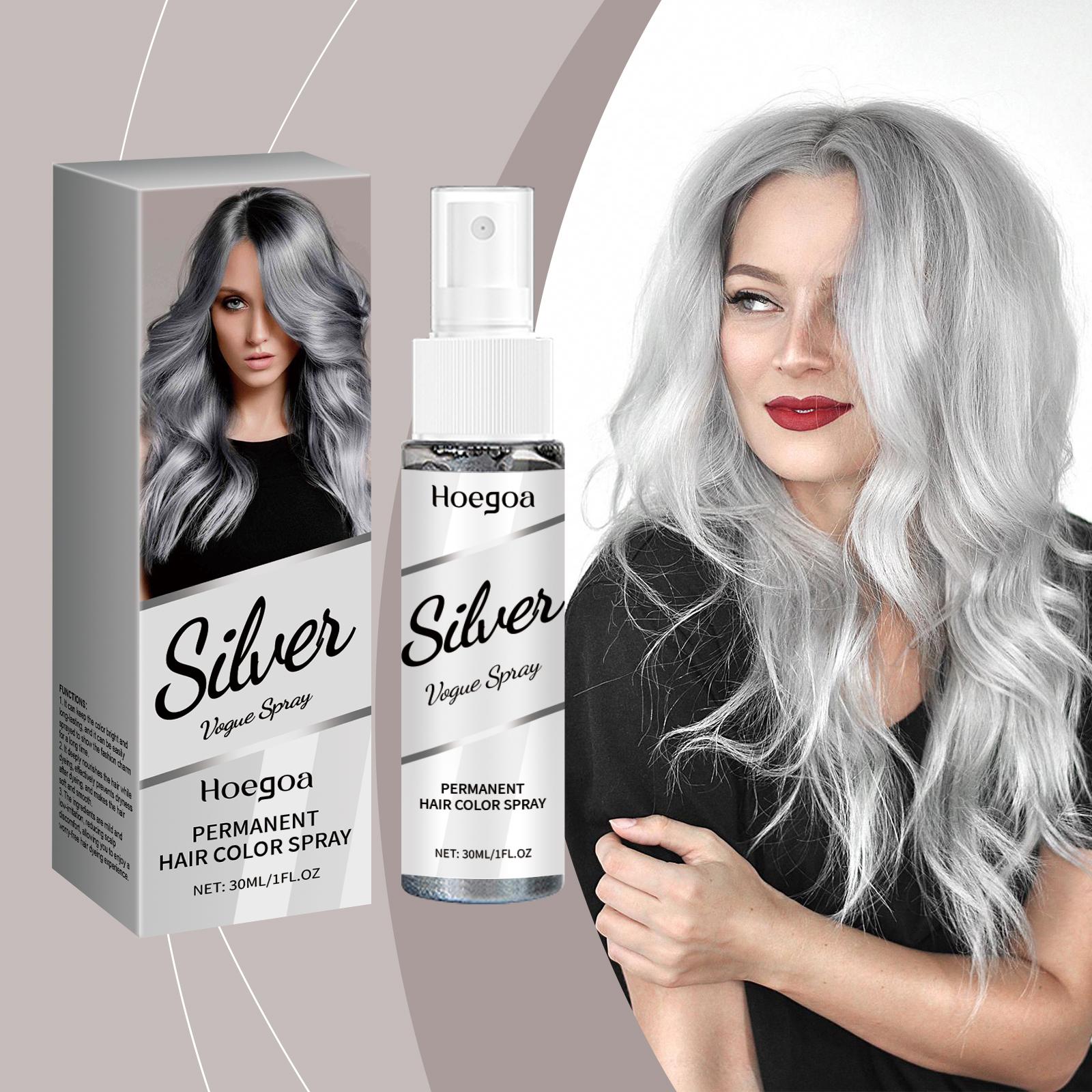 Silver Hair Dye – Silver Gray Hair Color for Lightened & Bleached Hair, 2-in-1 Nourishing Color & Conditioner, Suitable for All Hair Types, 1 Fl Oz
