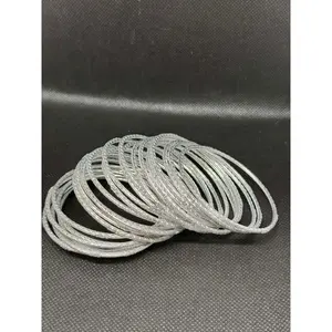 Silver Colored Bangle Set