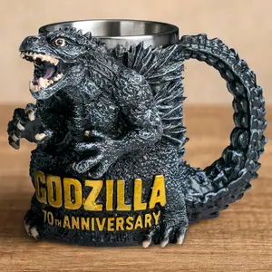 Godzilla 70th Anniversary Resin Mug, Novelty Coffee Mugs, Durable, Reusable & Stylish Drinkware, Ideal Gift for Friends, Family & Godzilla Enthusiasts
