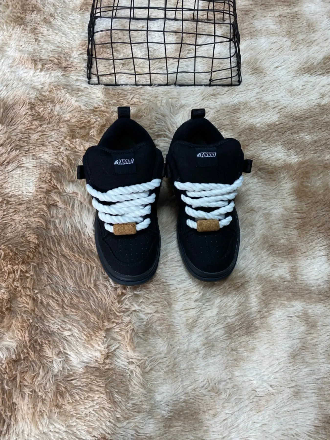 Men's Casual Canvas Shoes, Round Toe Flatform, Lace-Up Design, Anti-Slip Rubber Sole, Medium Width, All-Season Fashion, Sneaker, Size 45, Walking Shoes