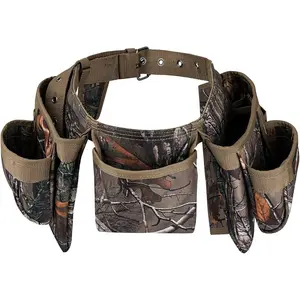MELOTOUGH Camo Tool Belt with Pouches for Electrician & Carpenter, Heavy Duty Adjustable Work Utility Belt for Men, Industrial-Grade Tool Rig Organizer, Work Apron(Camo）